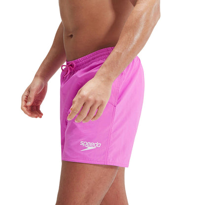 Pink - Side - Speedo Mens Essential Washed Swim Shorts