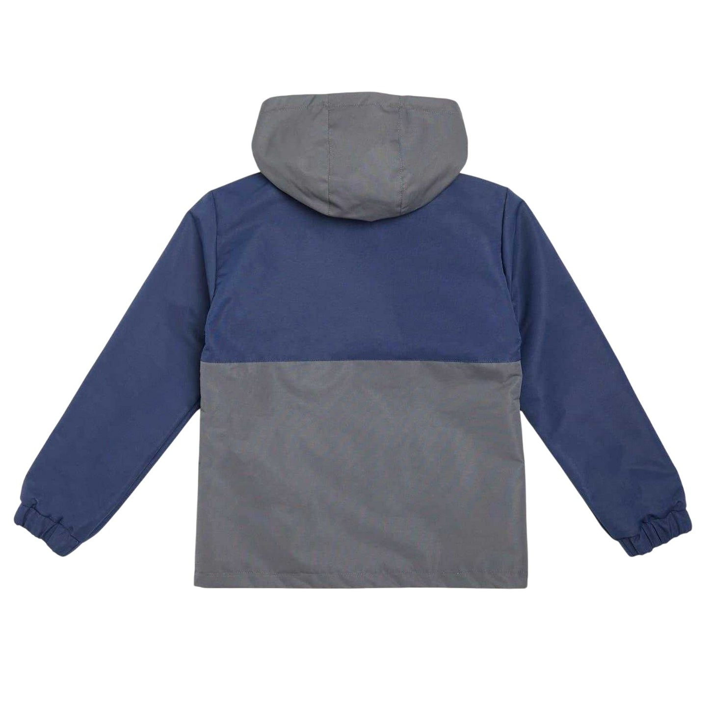 Navy-Grey - Back - Firetrap Childrens-Kids Lightweight Hooded Windbreaker