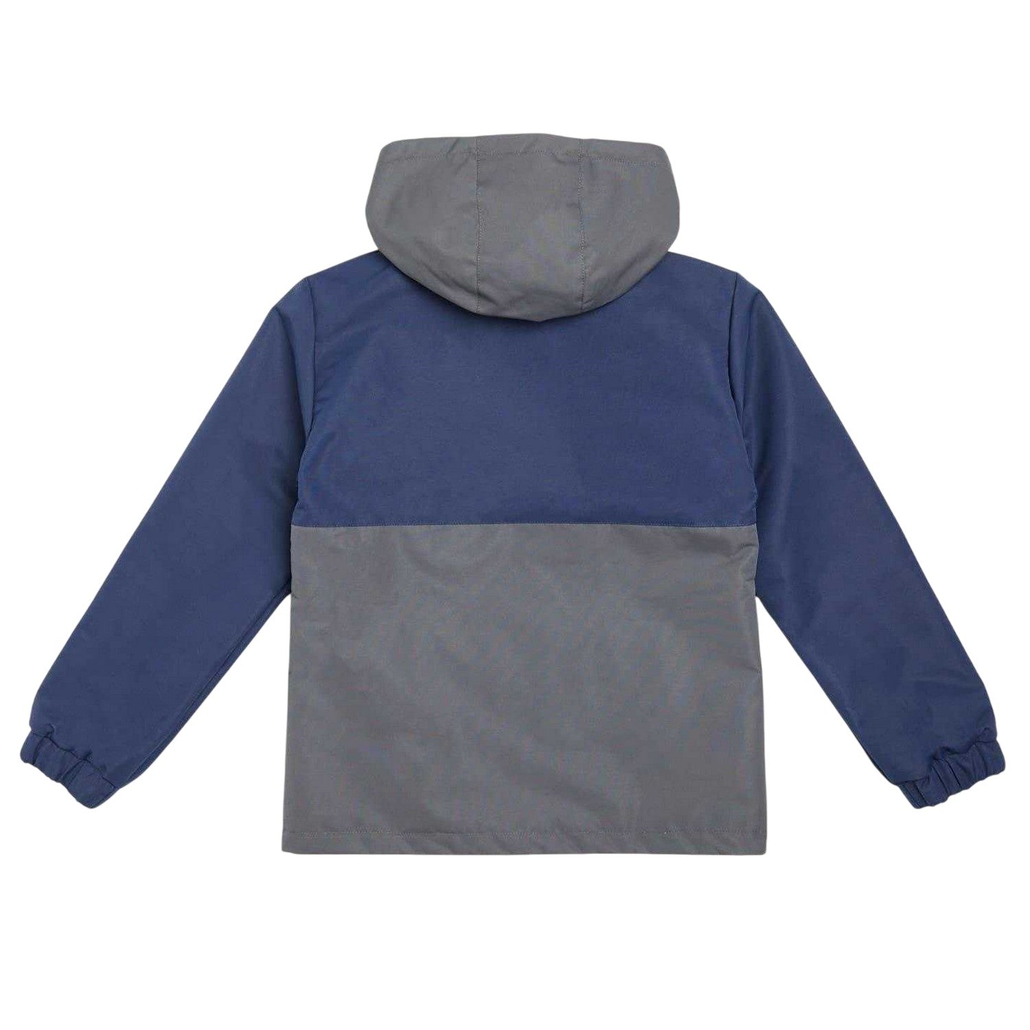 Navy-Grey - Back - Firetrap Childrens-Kids Lightweight Hooded Windbreaker