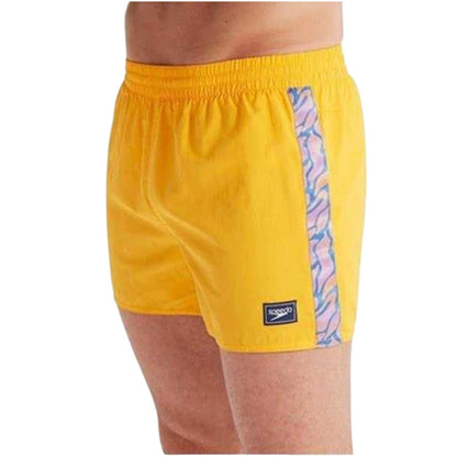 Yellow - Side - Speedo Mens Retro 13 Swim Shorts
