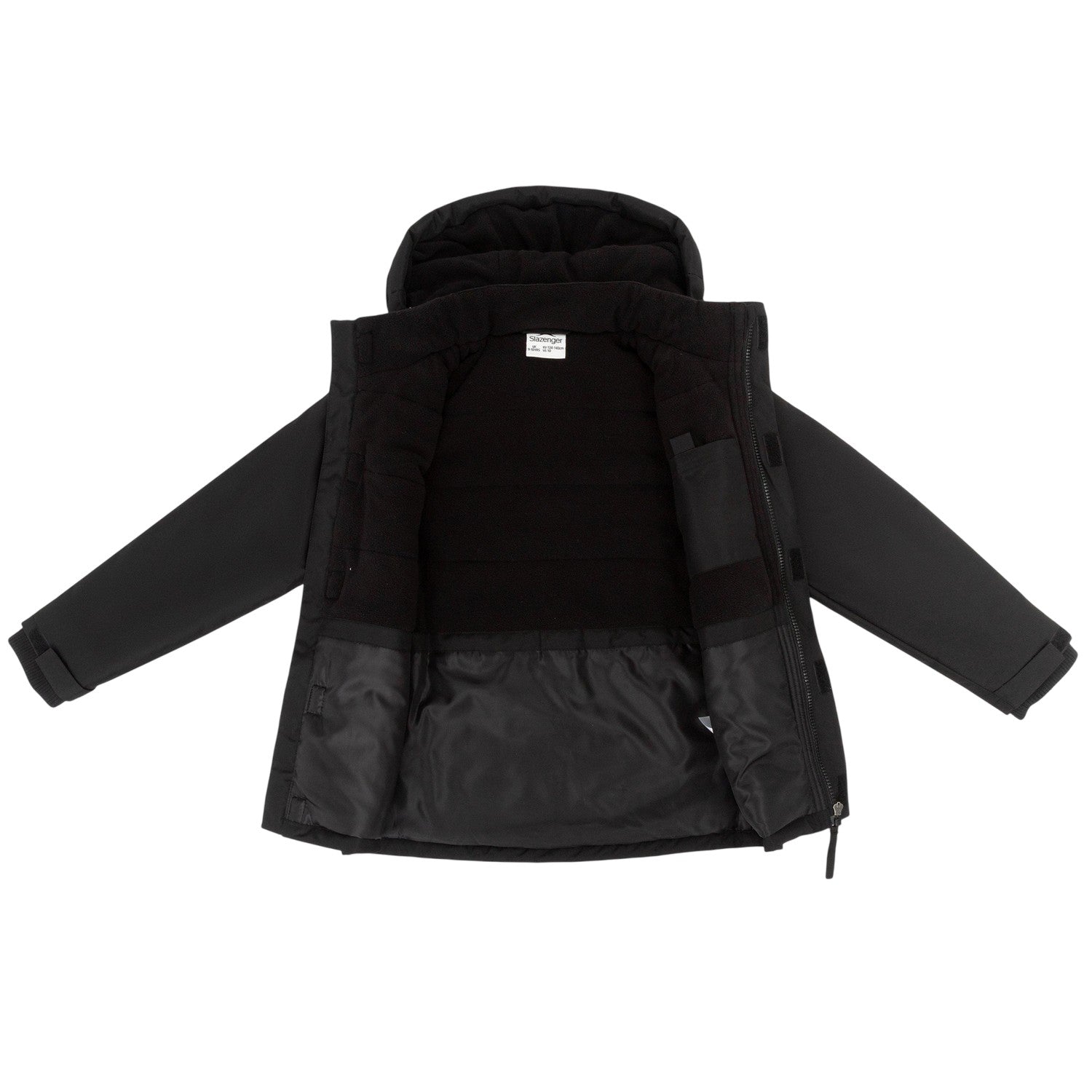 Black - Side - Slazenger Childrens-Kids Hooded Waterproof Jacket