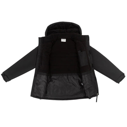 Black - Side - Slazenger Childrens-Kids Hooded Waterproof Jacket
