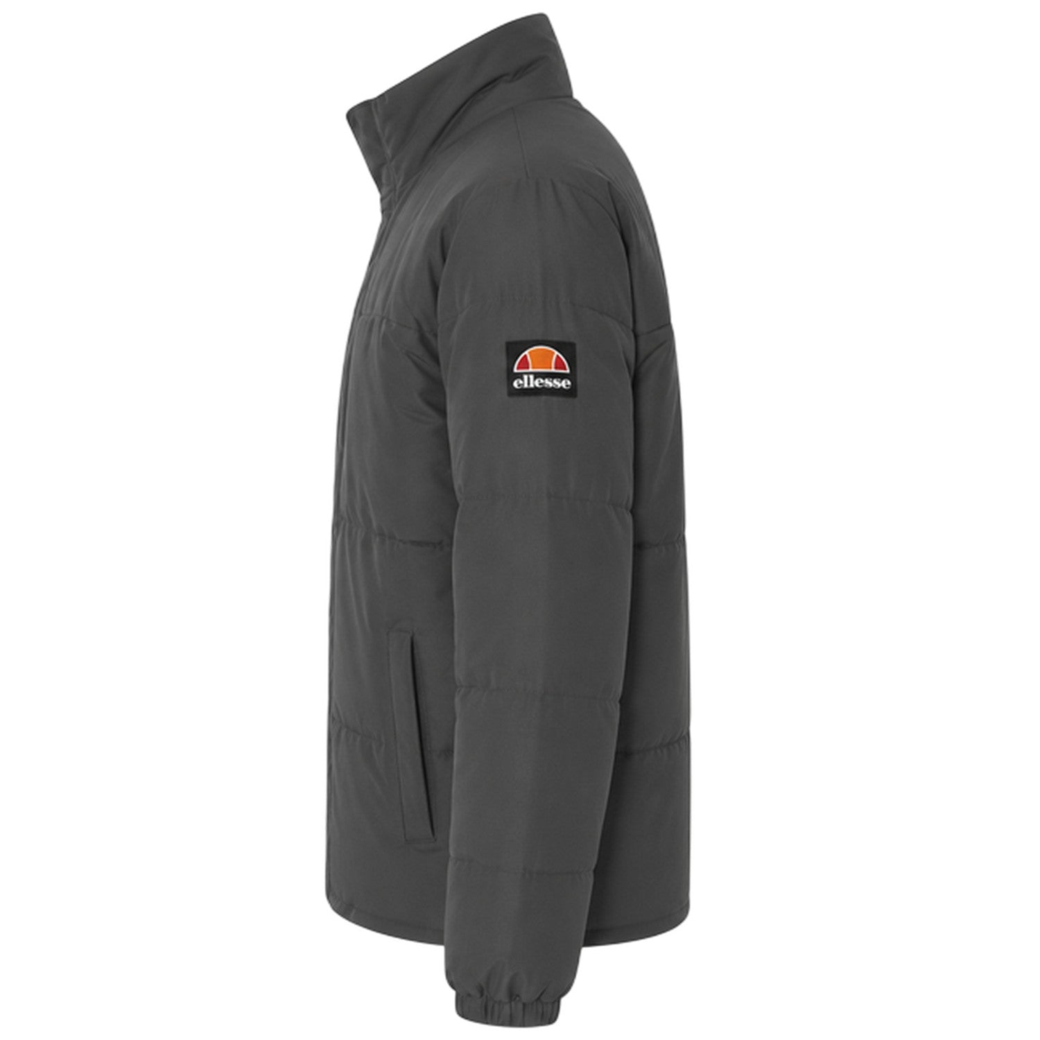 Dark Grey - Side - Ellesse Mens Igris Quilted Jacket
