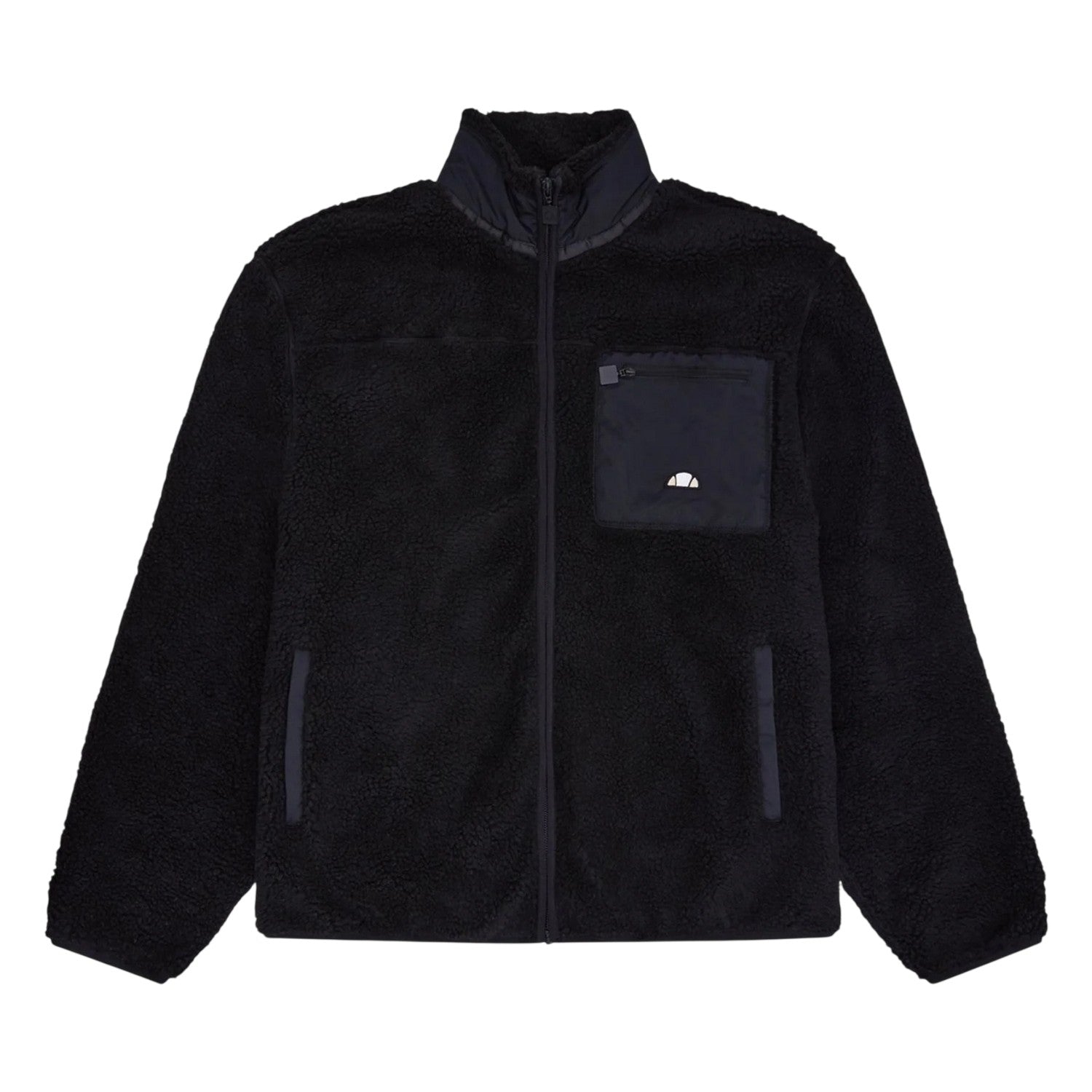 Black - Front - Ellesse Mens Vit Tech Fleece Tracksuit Top