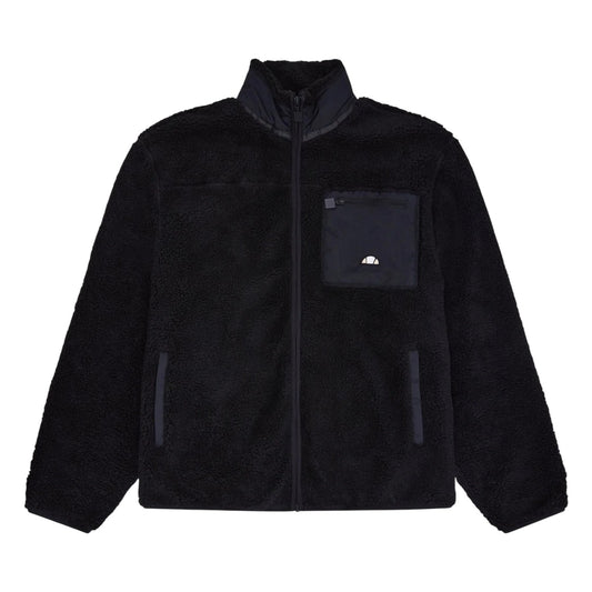 Black - Front - Ellesse Mens Vit Tech Fleece Tracksuit Top