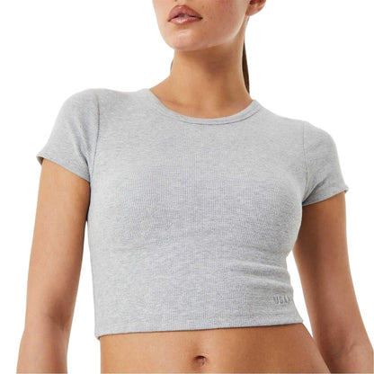 Grey - Side - USA Pro Womens-Ladies Sophie Habboo Cropped T-Shirt