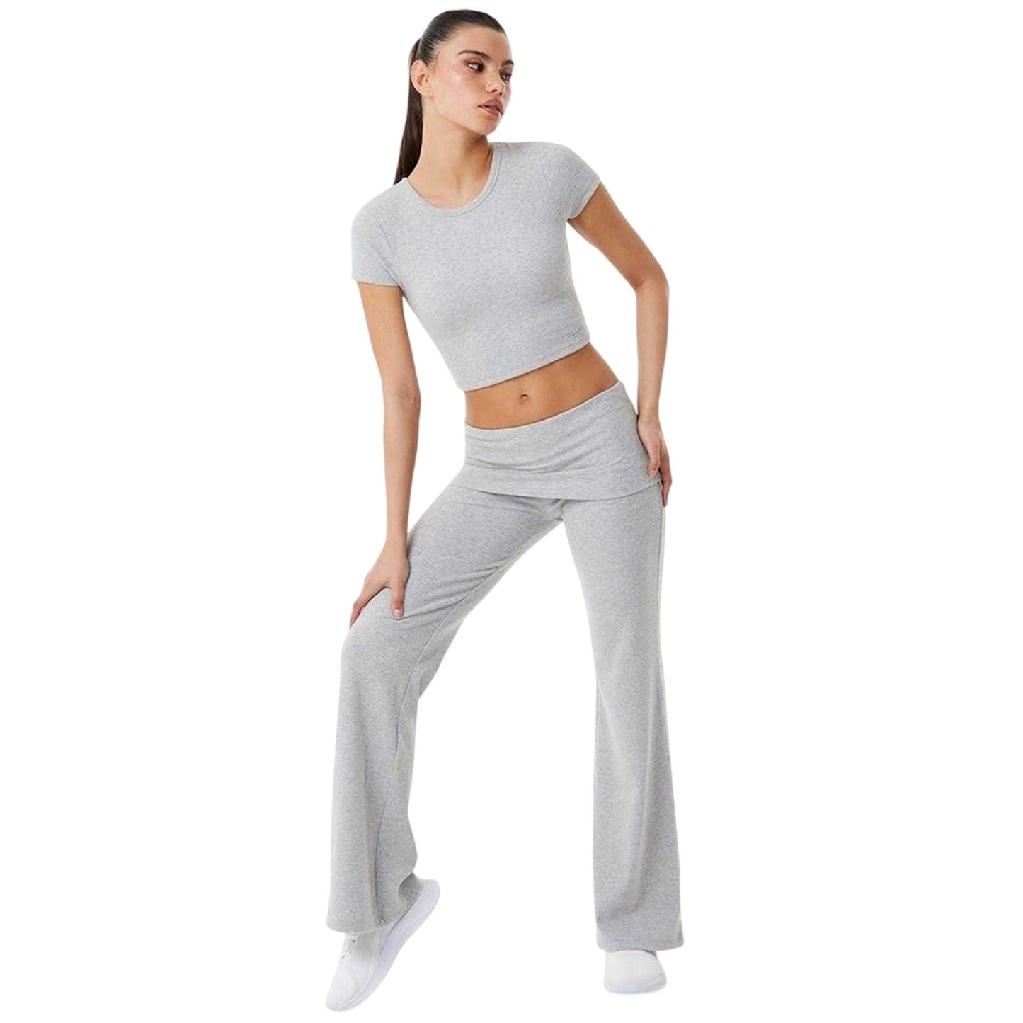 Grey - Lifestyle - USA Pro Womens-Ladies Sophie Habboo Cropped T-Shirt