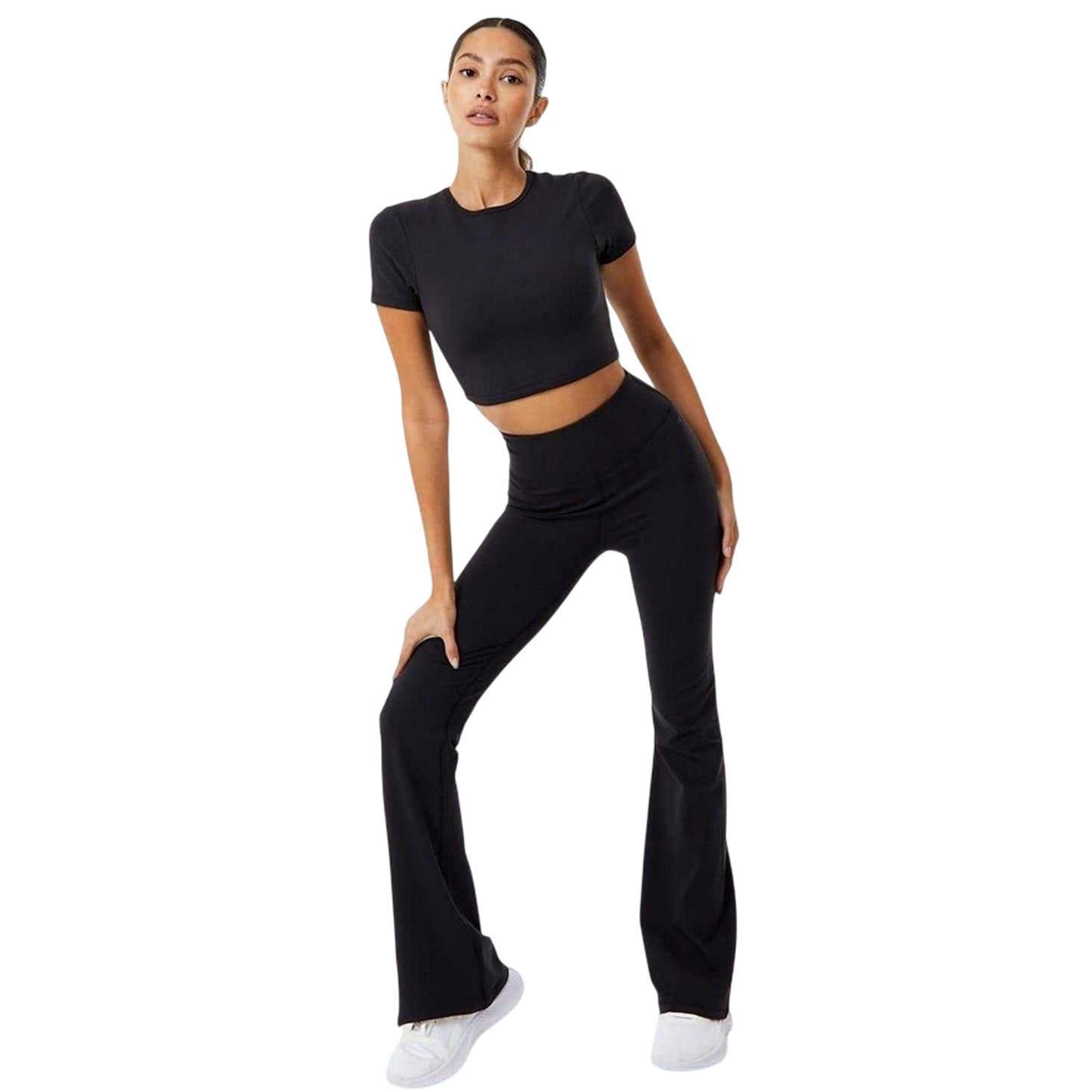 Black - Lifestyle - USA Pro Womens-Ladies Sophie Habboo Cropped T-Shirt