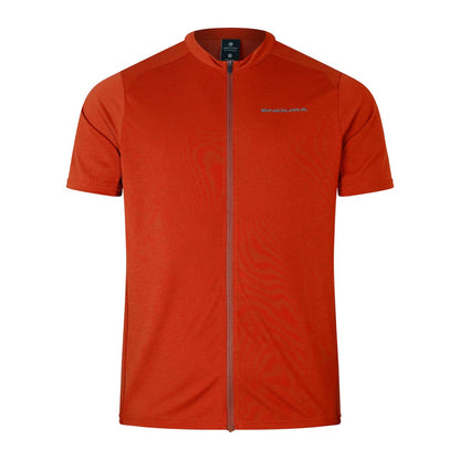 Flame Red - Front - Endura Mens Loop Short-Sleeved Cycling Jersey