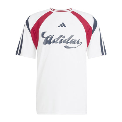 White-Red - Front - Adidas Mens HOT Raglan T-Shirt