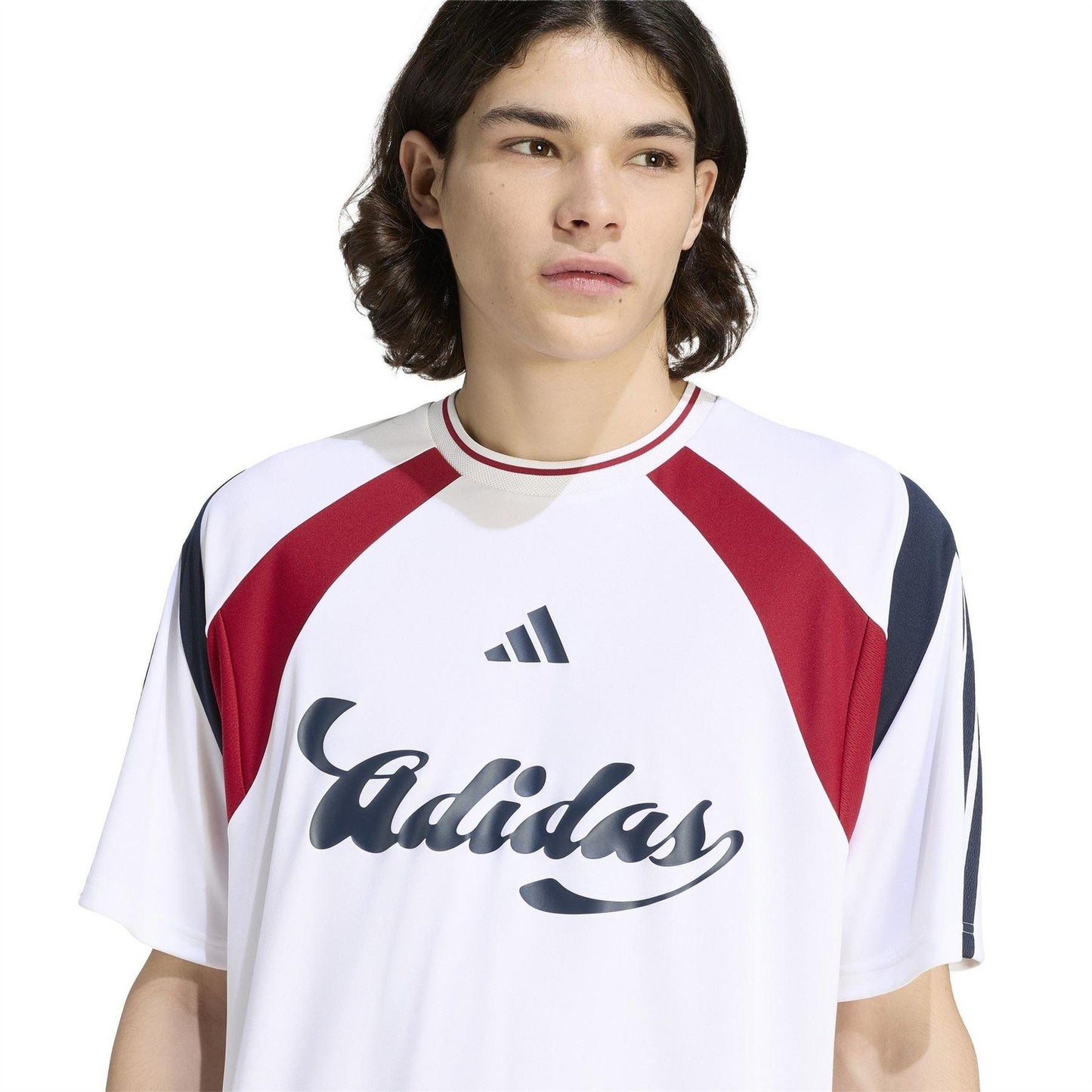 White-Red - Lifestyle - Adidas Mens HOT Raglan T-Shirt