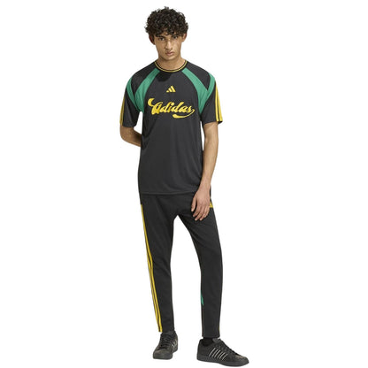 Black-Yellow - Pack Shot - Adidas Mens HOT Raglan T-Shirt