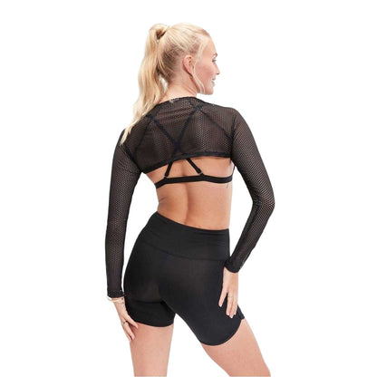 Multicoloured - Side - Speedo Womens-Ladies Mesh Performance Crop Top
