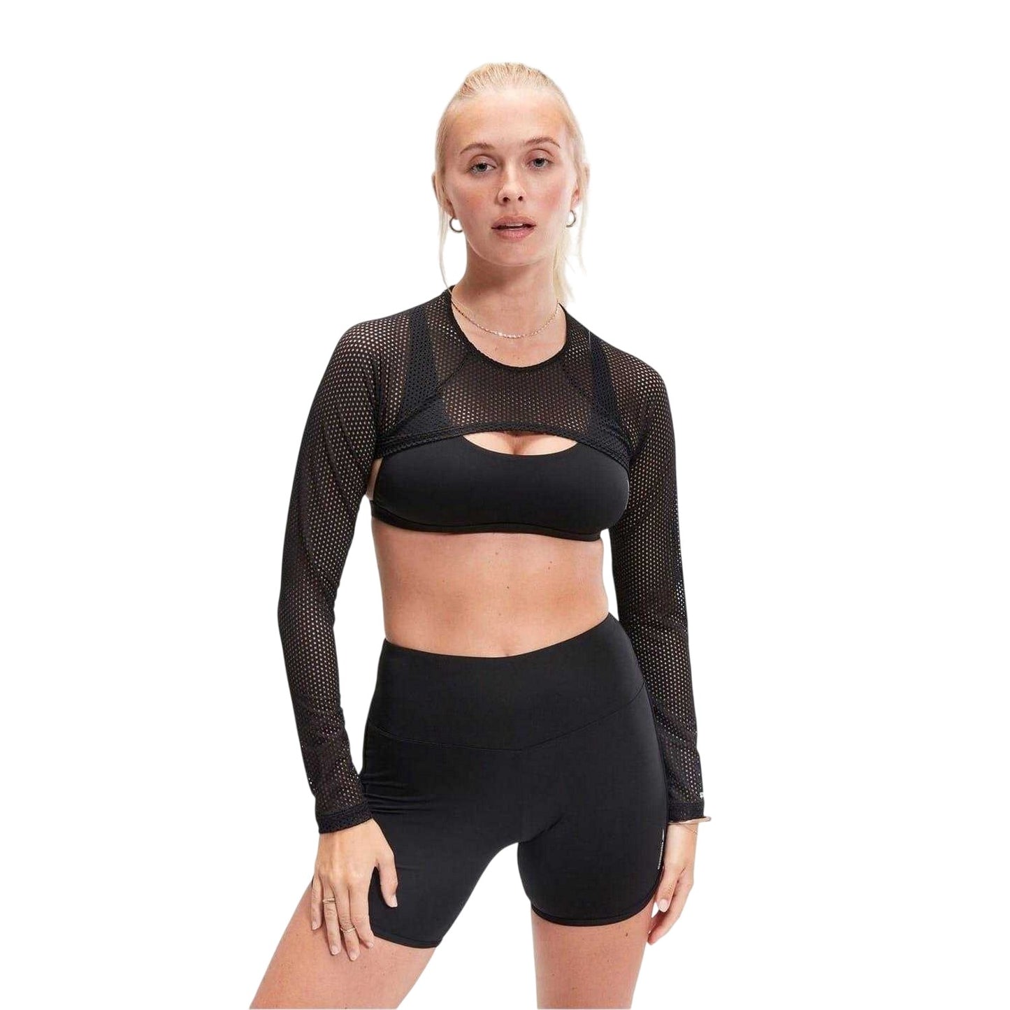 Multicoloured - Lifestyle - Speedo Womens-Ladies Mesh Performance Crop Top