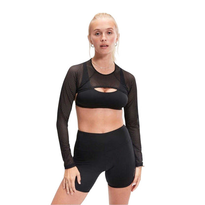 Multicoloured - Lifestyle - Speedo Womens-Ladies Mesh Performance Crop Top