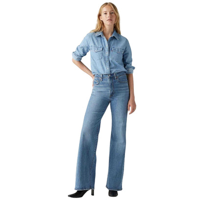 Sonoma Walks - Side - Levis Womens-Ladies Ribcage High Rise Wide Leg Jeans