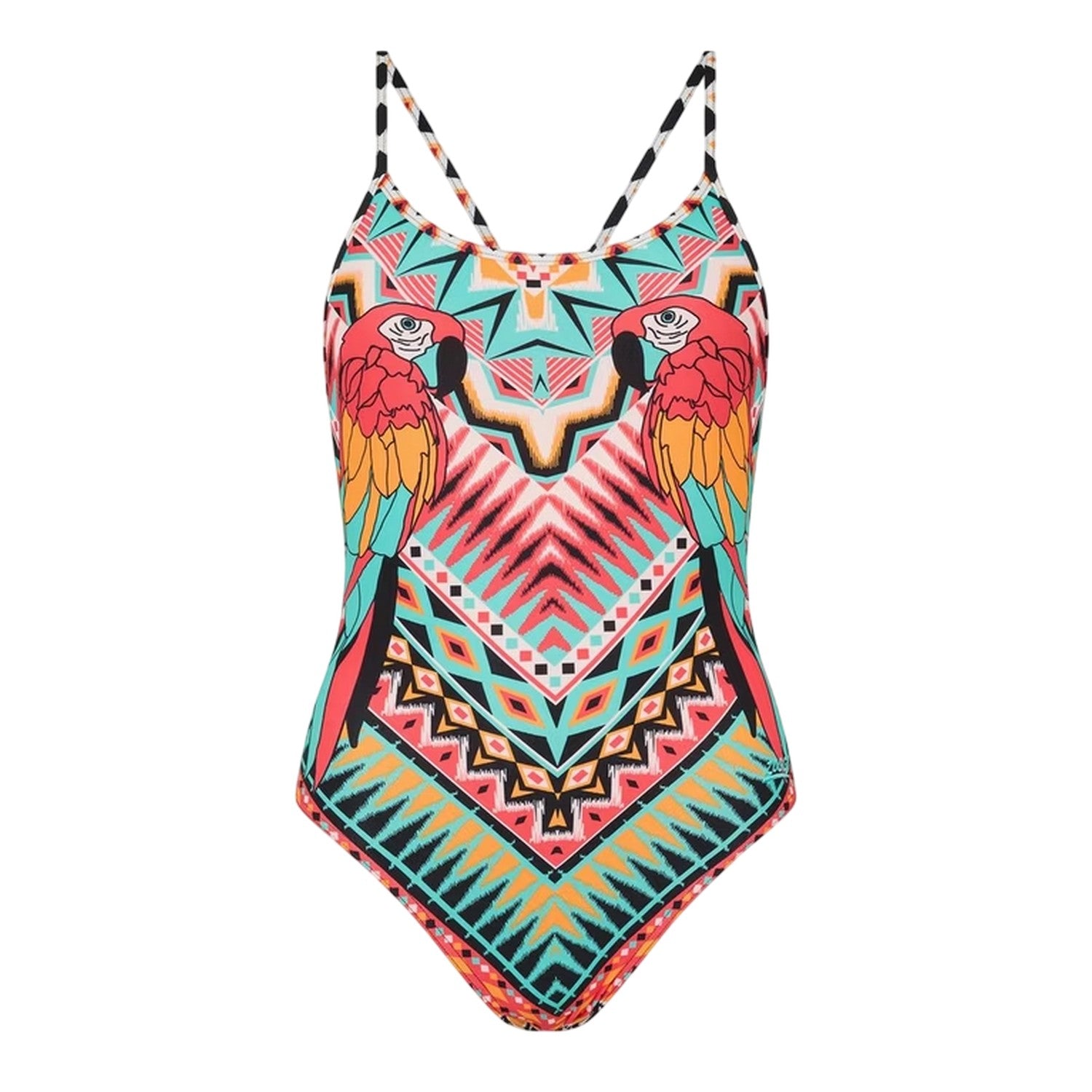 Multicoloured - Front - Zoggs Womens-Ladies Starback All-Over Print One Piece Swimsuit