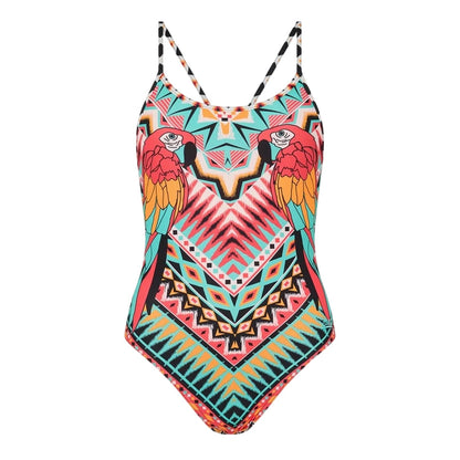 Multicoloured - Front - Zoggs Womens-Ladies Starback All-Over Print One Piece Swimsuit
