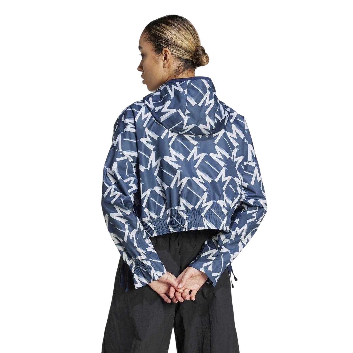 Night Indigo - Back - Adidas Womens-Ladies Manchester United Relaxed Fit Hooded Jacket