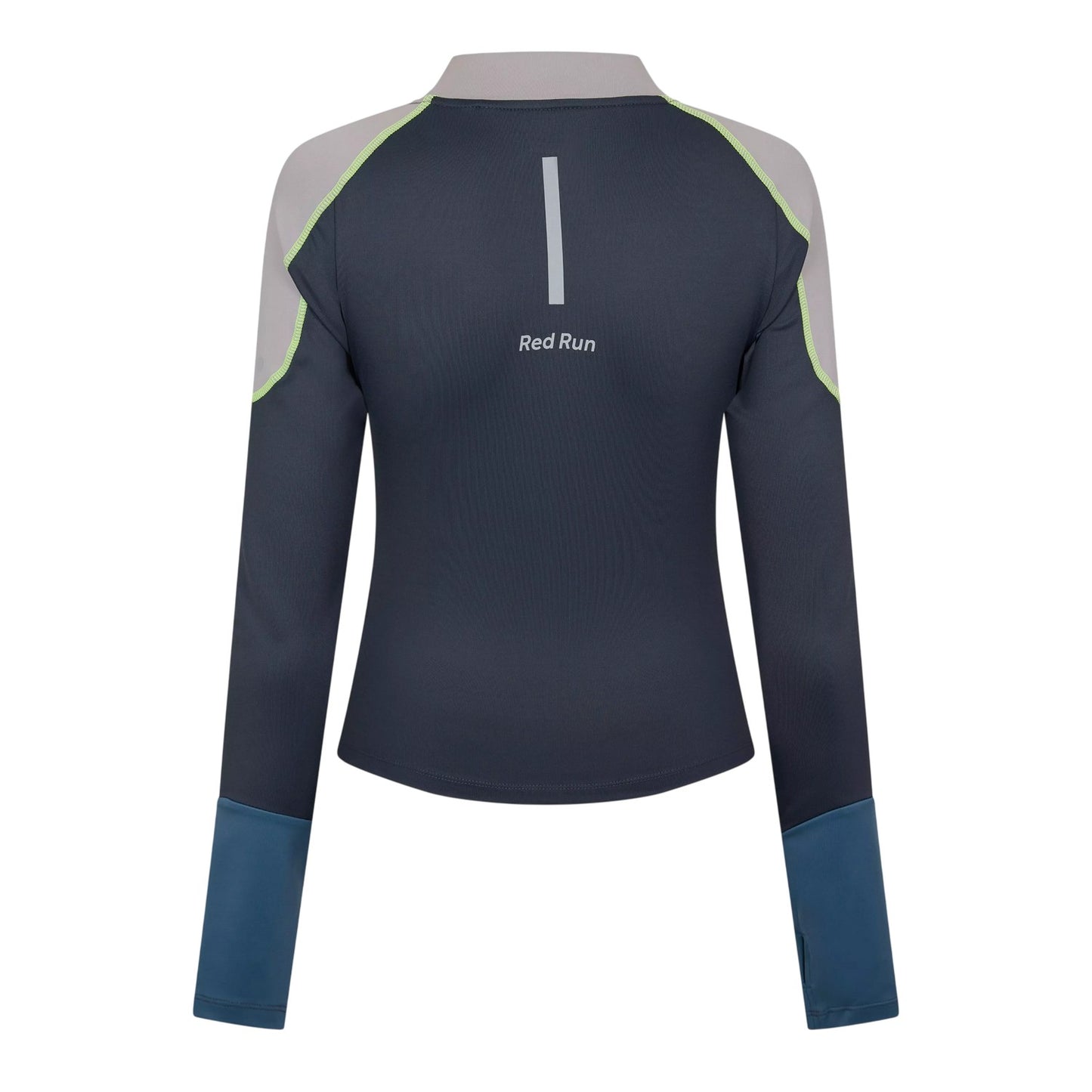 Charcoal - Back - Red Run Womens-Ladies Full Zip Technical Top