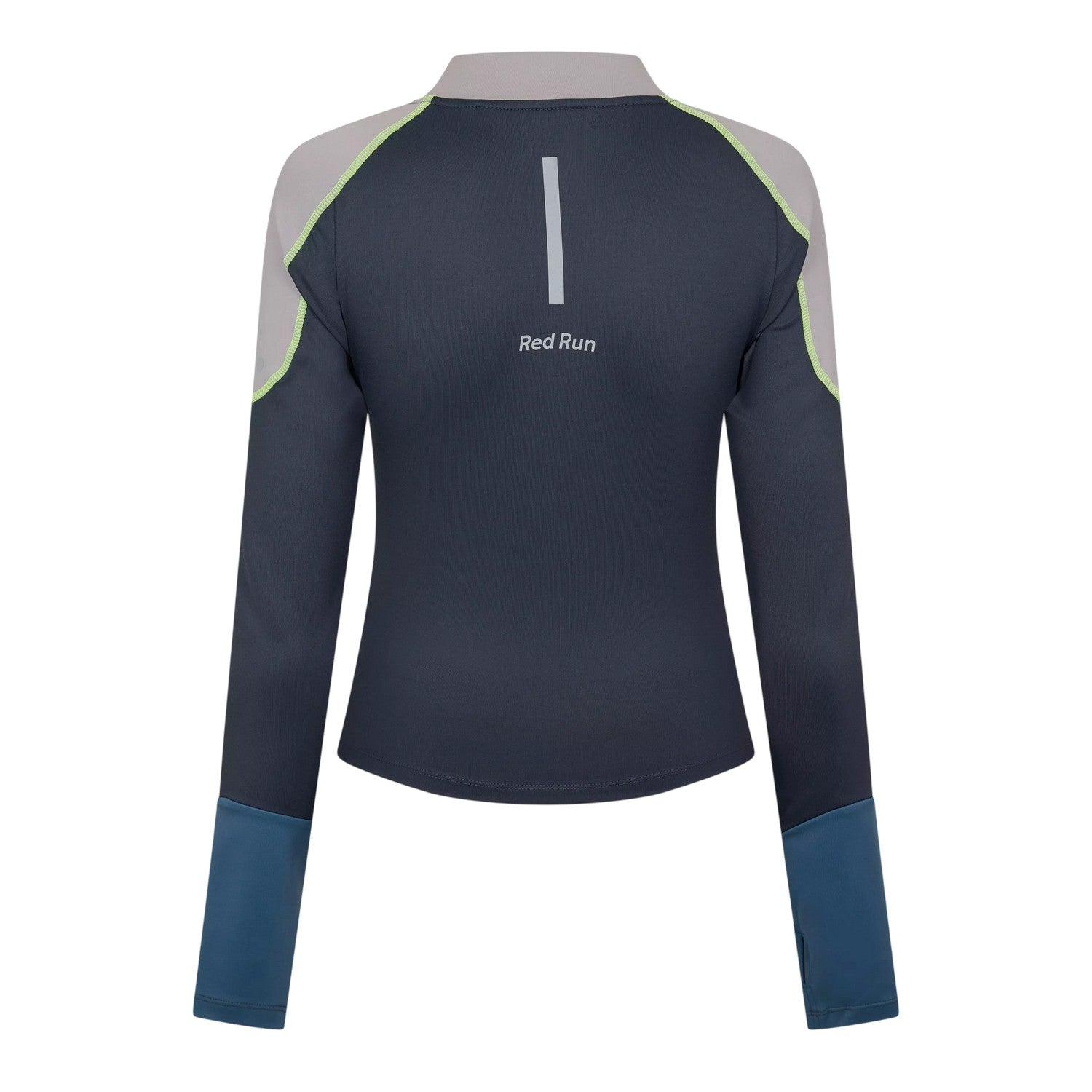 Charcoal - Back - Red Run Womens-Ladies Full Zip Technical Top