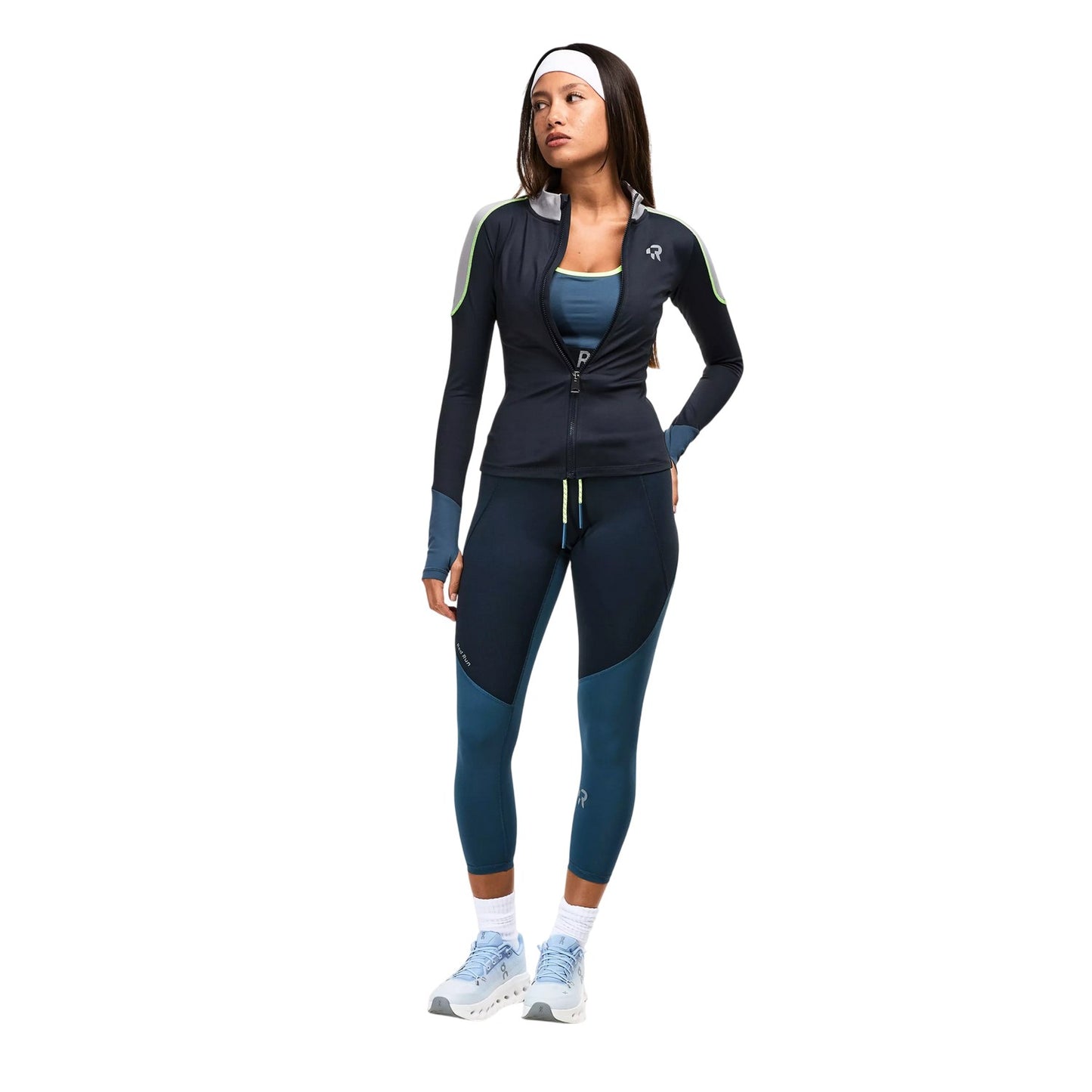 Charcoal - Lifestyle - Red Run Womens-Ladies Full Zip Technical Top
