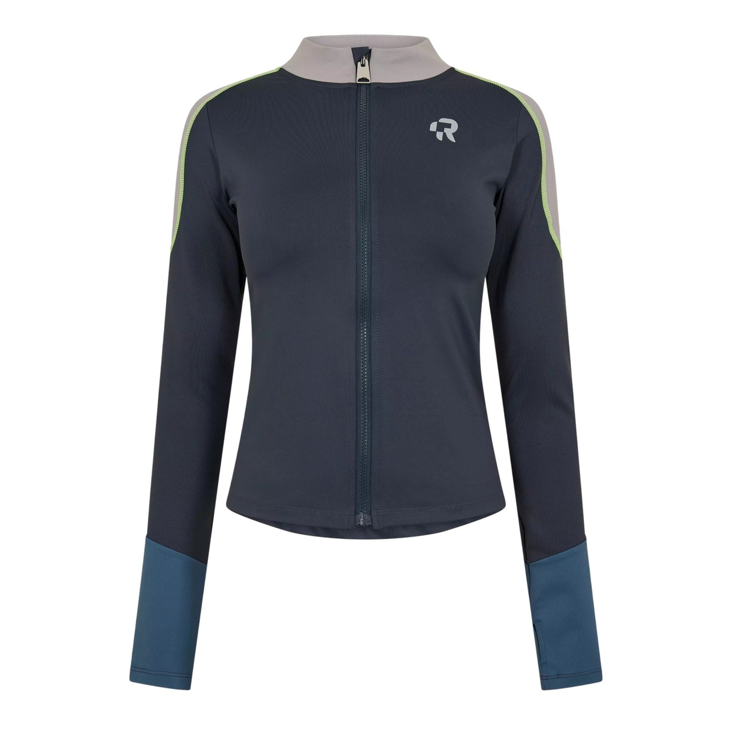 Charcoal - Front - Red Run Womens-Ladies Full Zip Technical Top