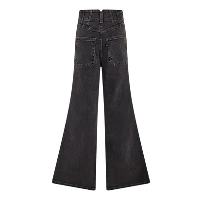 First Or Last - Back - Levis Womens-Ladies Ribcage Denim Tapered Jeans