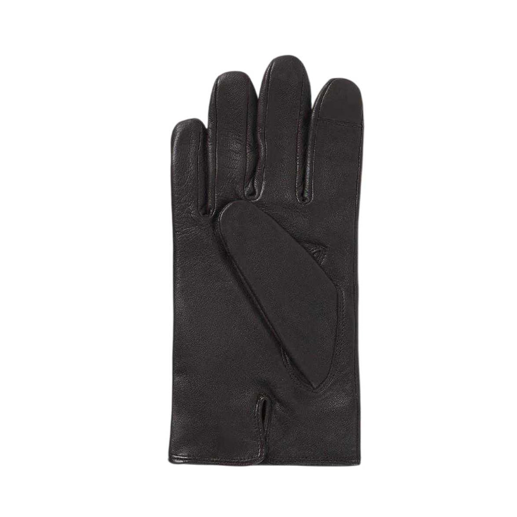 Medium Brown - Back - Boss Mens Hainz Me Fleece Leather Gloves