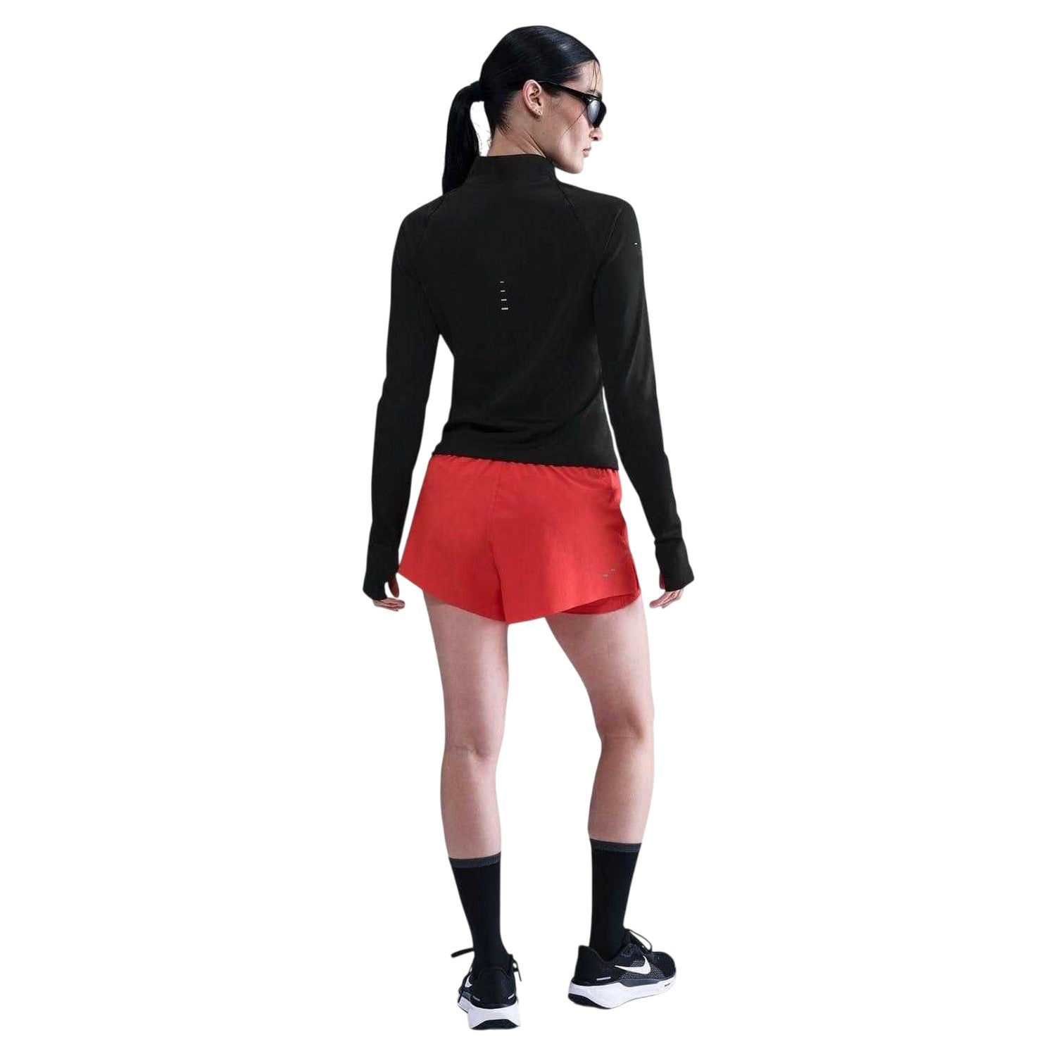 Black - Back - Nike Womens-Ladies Swift Slim Long-Sleeved Track Top