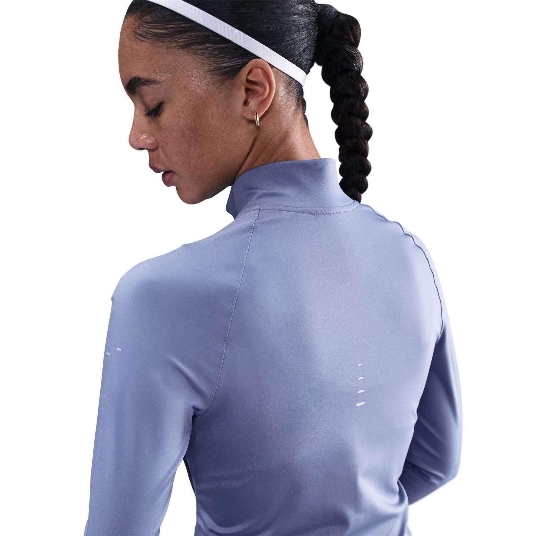 Indigo - Back - Nike Womens-Ladies Swift Slim Long-Sleeved Track Top
