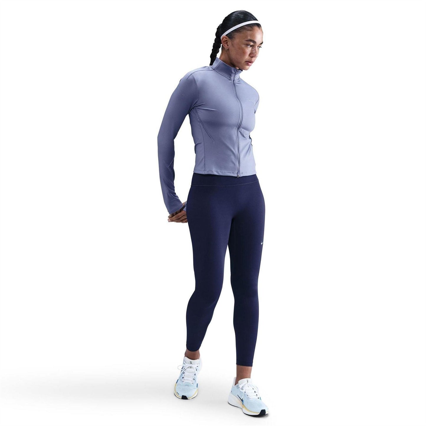 Indigo - Side - Nike Womens-Ladies Swift Slim Long-Sleeved Track Top