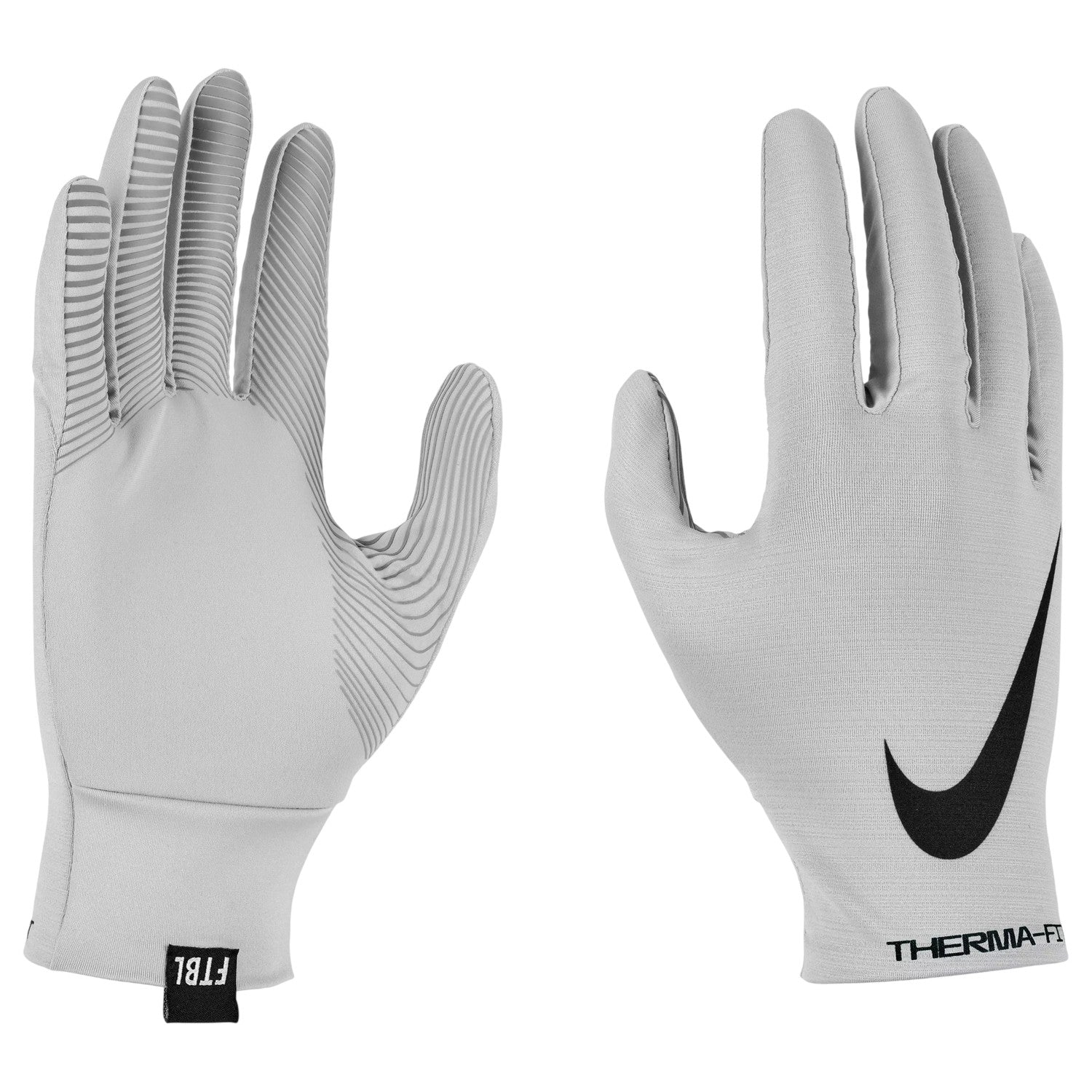 Grey-Black - Side - Nike Mens Therma-Fit Glove Liner