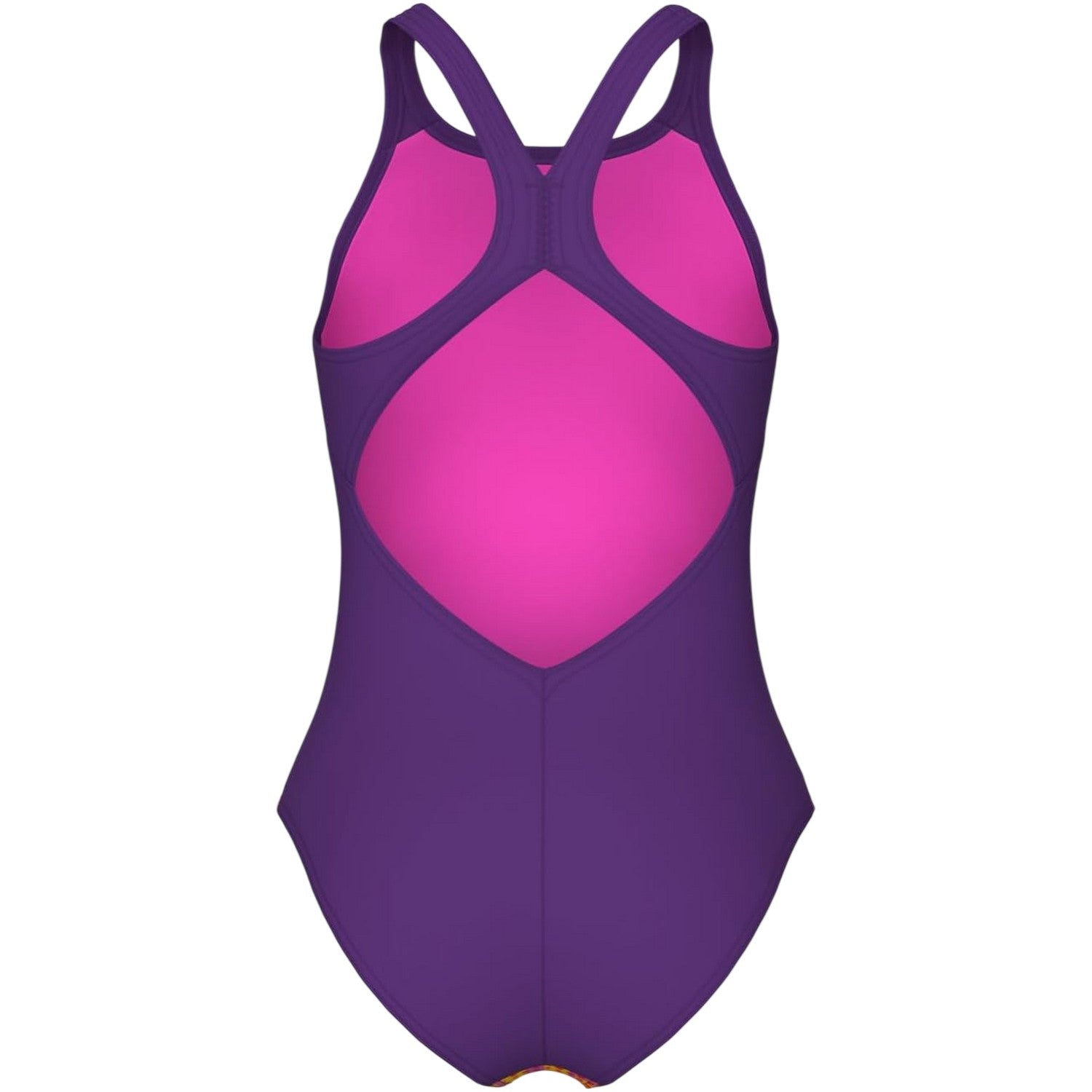 Purple - Back - Arena Girls Multi Colours One Piece Swimsuit