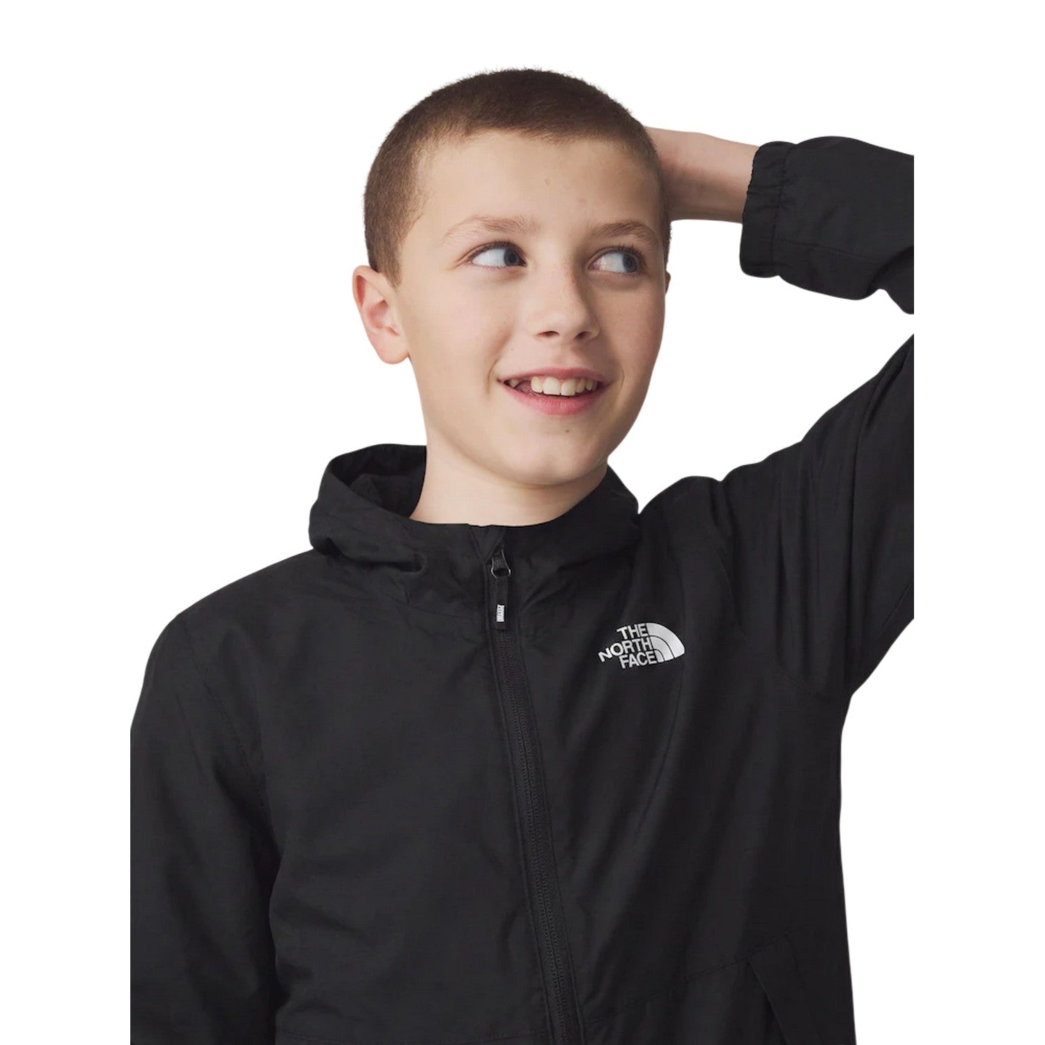 Black - Side - The North Face Childrens-Kids Antora Jacket
