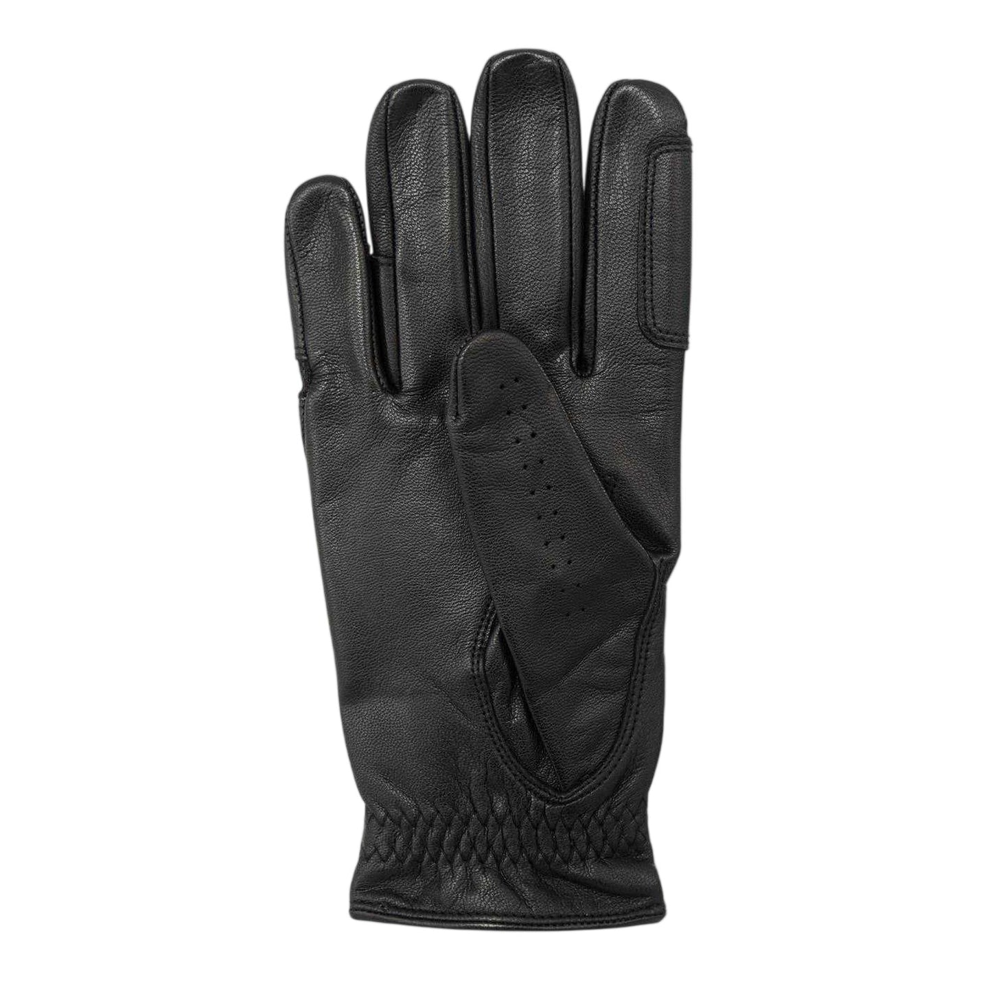 Black - Back - Requisite Womens-Ladies Leather Riding Gloves