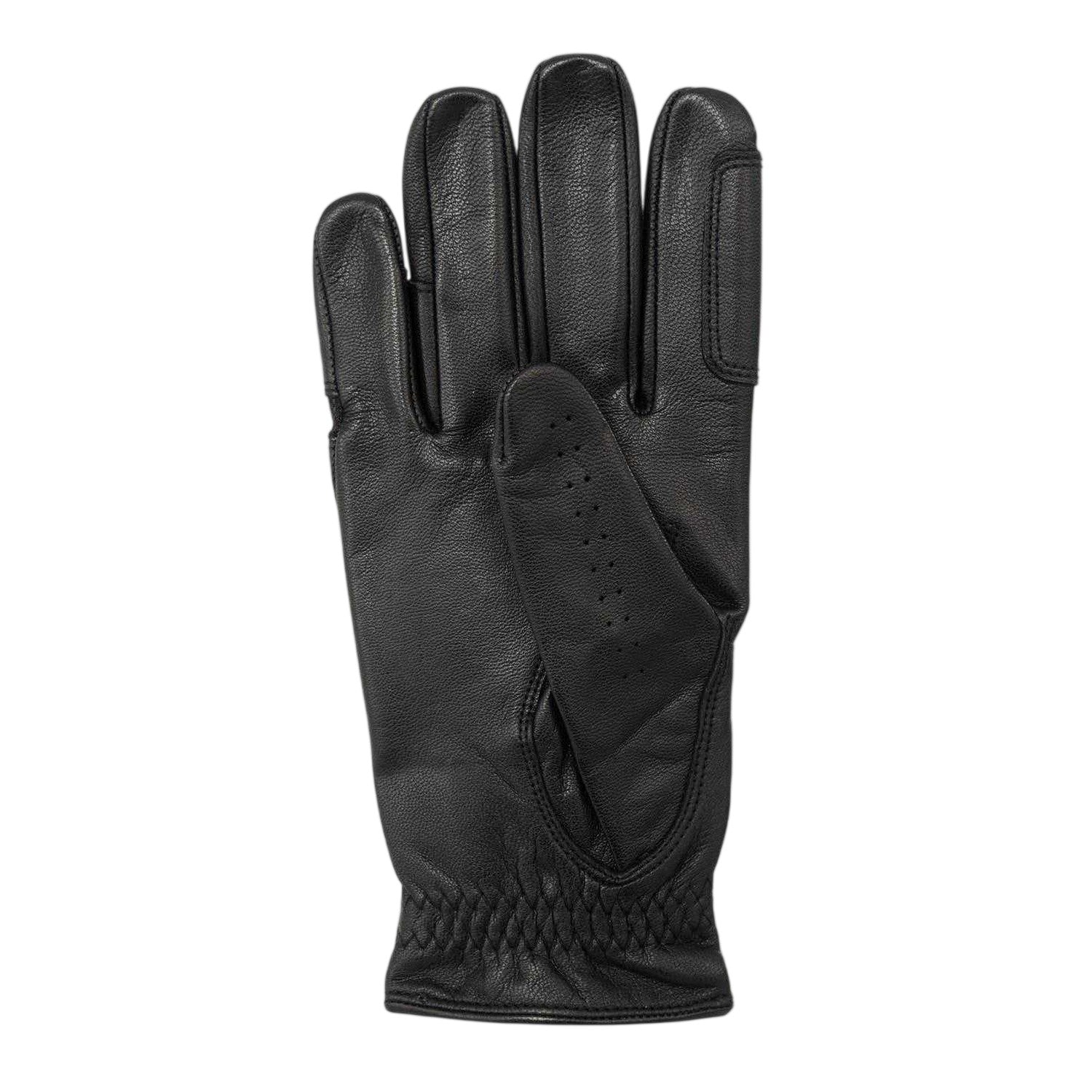 Black - Back - Requisite Womens-Ladies Leather Riding Gloves