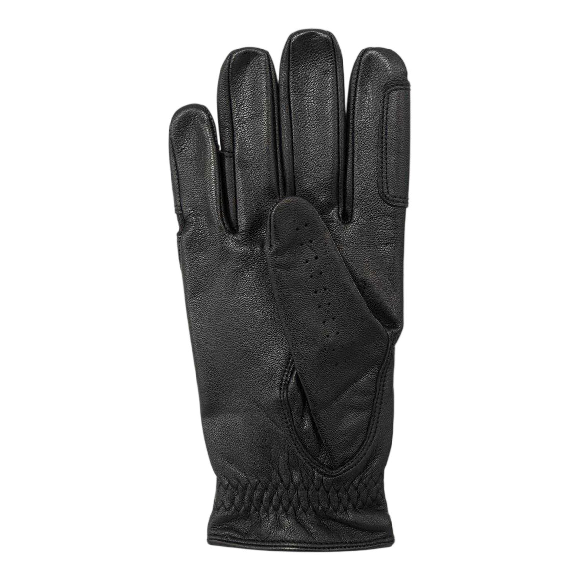 Black - Back - Requisite Womens-Ladies Leather Riding Gloves