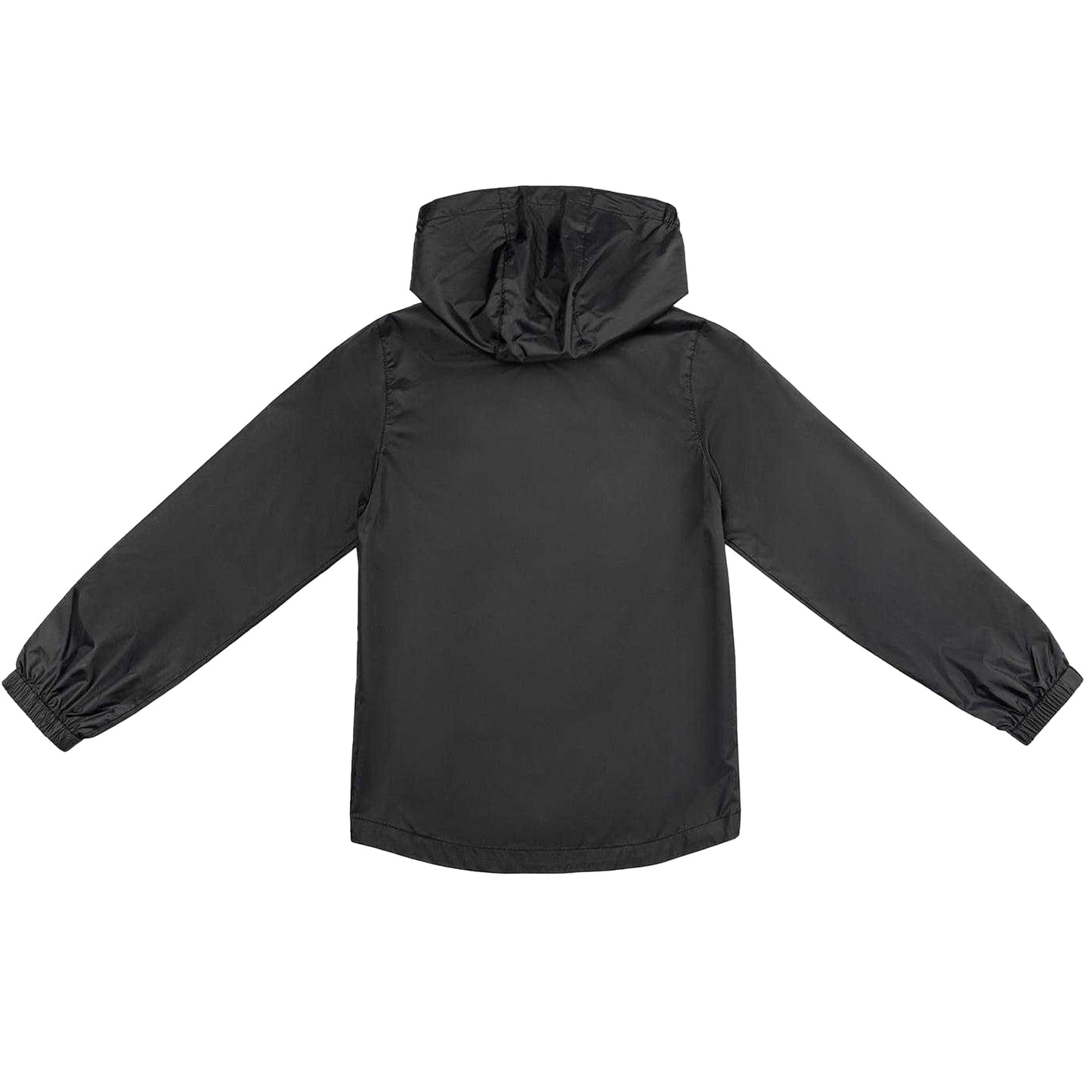 Black - Back - Sondico Childrens-Kids Ventilated Raincoat