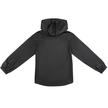 Black - Back - Sondico Childrens-Kids Ventilated Raincoat
