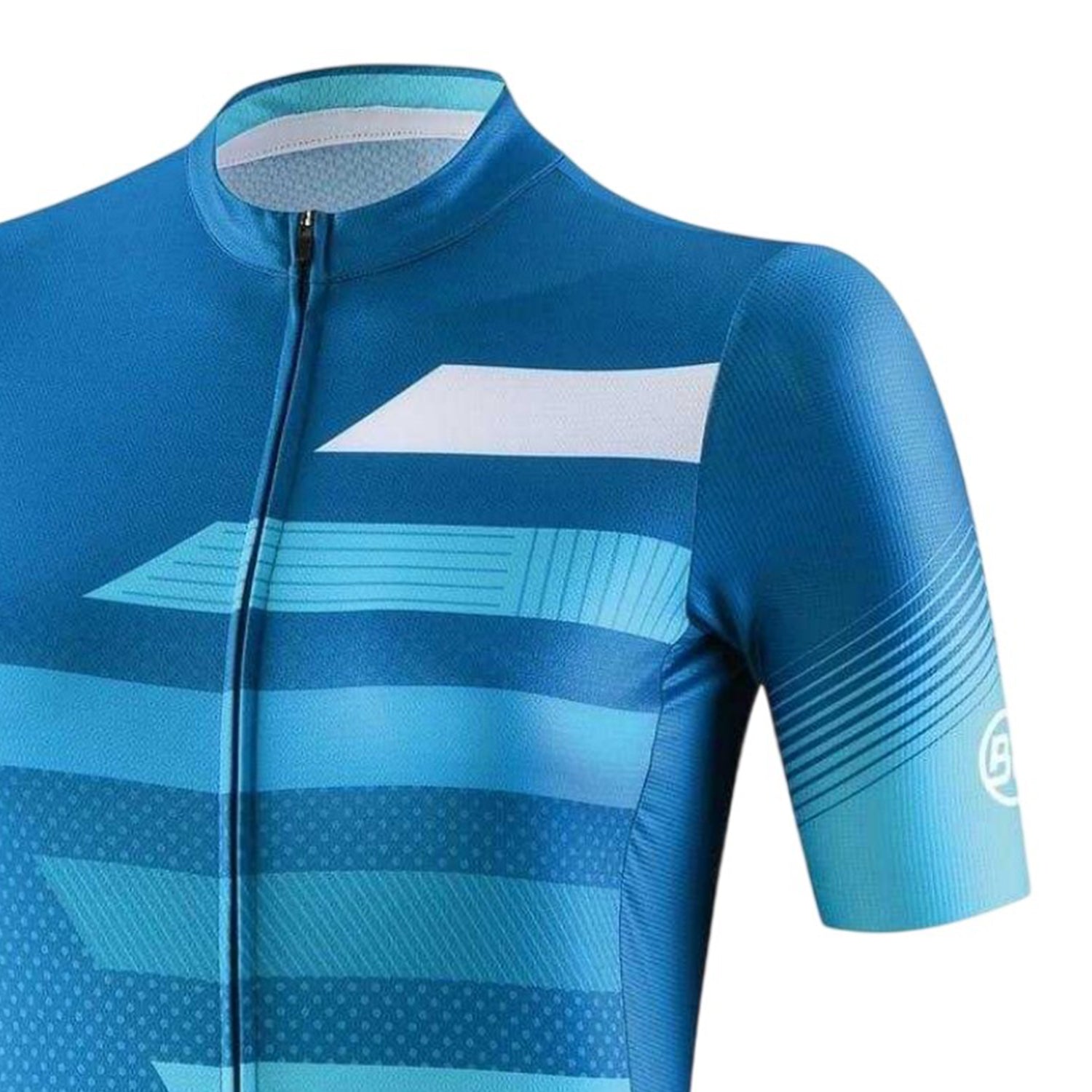 Turquoise - Side - Bicycle Line Womens-Ladies Tracy Short-Sleeved Cycling Jersey