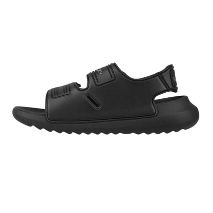 Black - Back - Slazenger Childrens-Kids Hook and Loop Sports Sandals