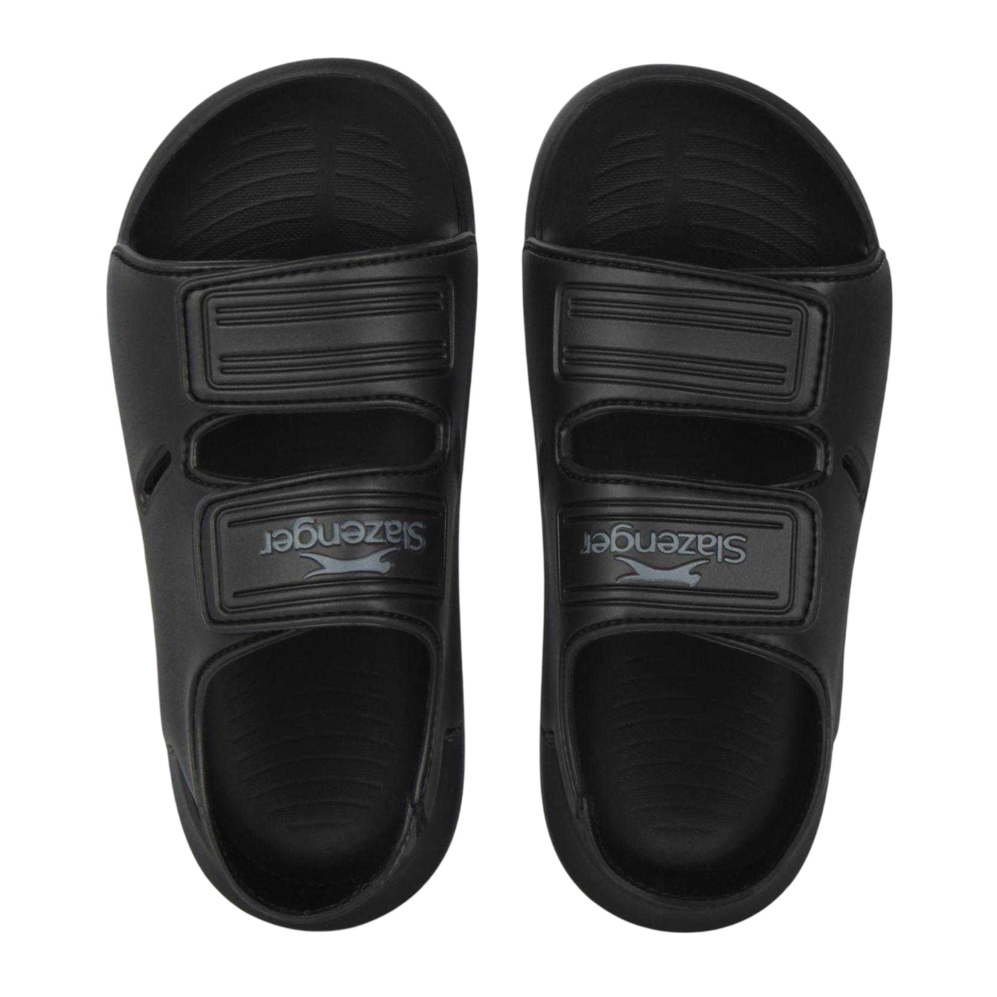 Black - Lifestyle - Slazenger Childrens-Kids Hook and Loop Sports Sandals
