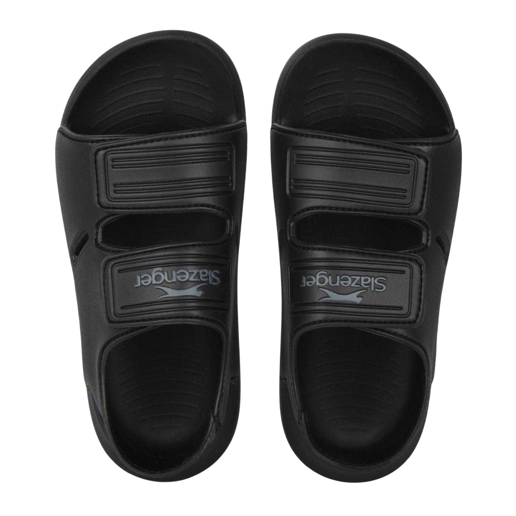Black - Lifestyle - Slazenger Childrens-Kids Hook and Loop Sports Sandals