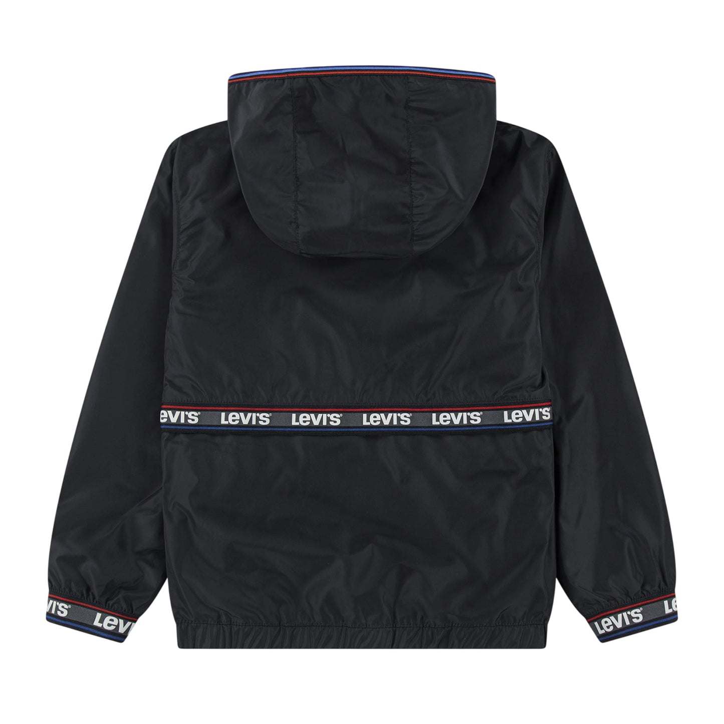 Jet Black - Back - Levis Childrens-Kids Logo Hooded Windbreaker