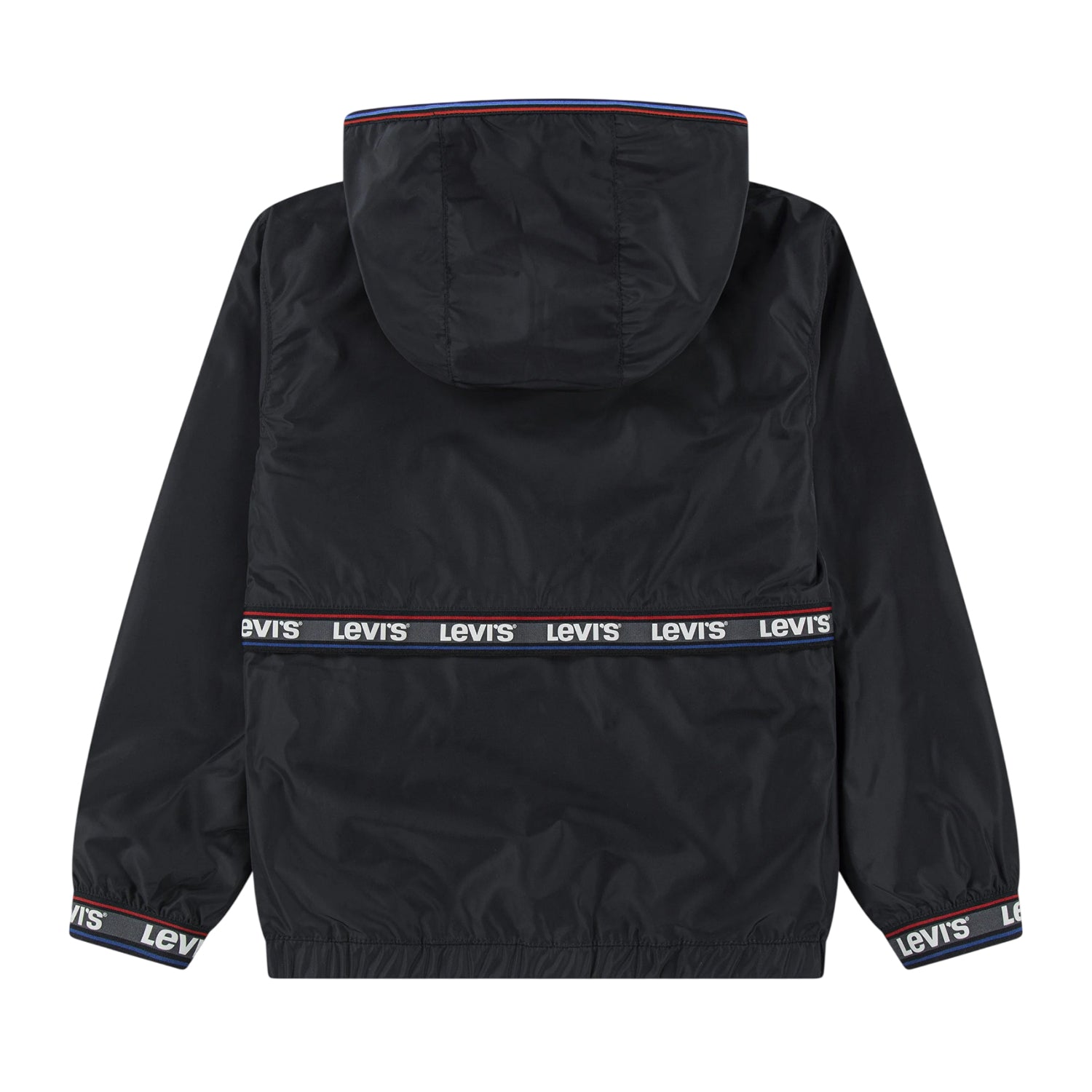 Jet Black - Back - Levis Childrens-Kids Logo Hooded Windbreaker