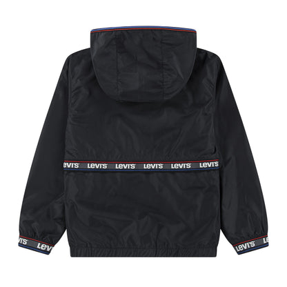 Jet Black - Back - Levis Childrens-Kids Logo Hooded Windbreaker