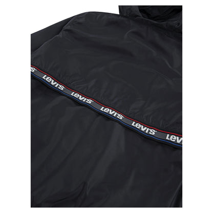 Jet Black - Lifestyle - Levis Childrens-Kids Logo Hooded Windbreaker