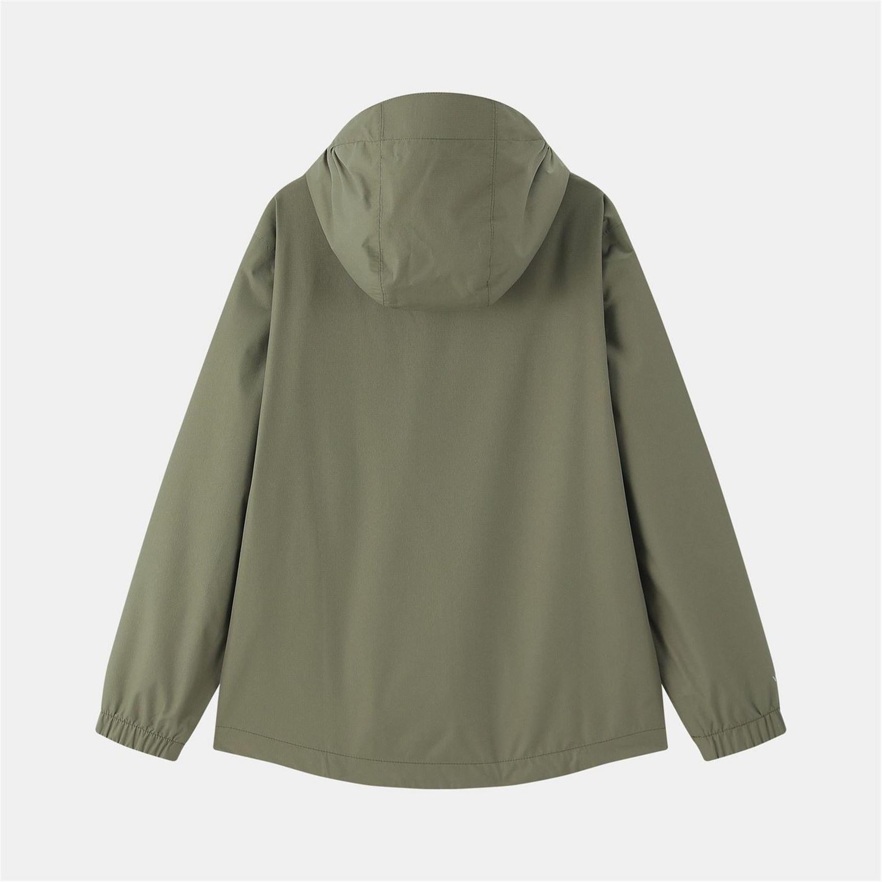 Khaki Green-Black - Back - Karrimor Childrens-Kids Sierra Hooded Waterproof Jacket