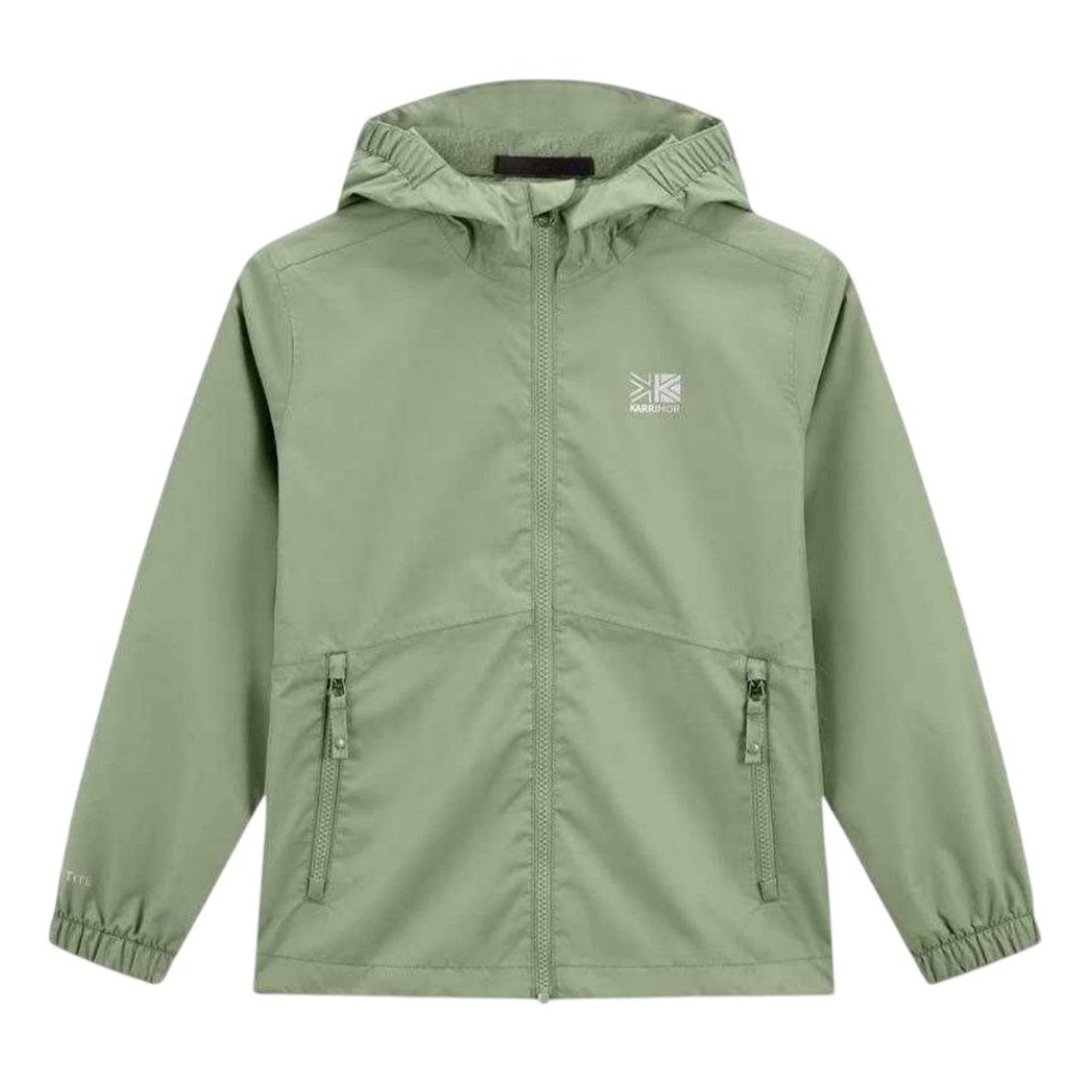 Khaki Green - Front - Karrimor Childrens-Kids Sierra Hooded Waterproof Jacket